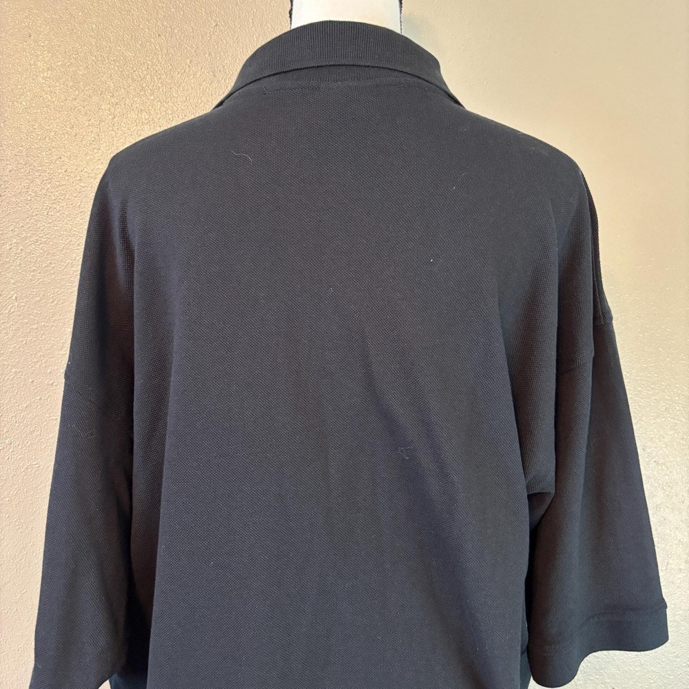 High Quality Recycled Cotton Polyester‎ Blend 90s Vintage Black Golf Polo 2XL - Picture 7 of 11